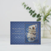 Jane Austen Tea Party Uitnodiging Briefkaart (Staand voorkant)