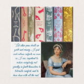 Jane Austen w/ quote (blue) Folded Card (Outside Unfolded)
