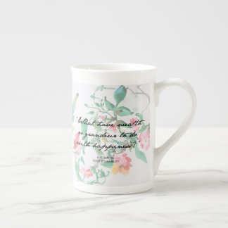 Jane Austen Waterverf Rozen Quote Bone China Mok
