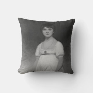 Jane Austen zwart-wit fijn kunstportret Kussen