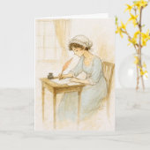 Jane Austens 250ste verjaardag Kaart (Gele Bloem)