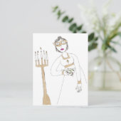 Jane Austen's Creepy Mask Ball Briefkaart (Staand voorkant)