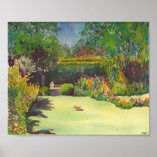 Jane Austen's Garden II Waterverf Print (Voorkant)