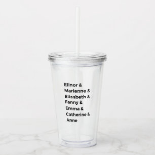 Jane Austen's Heroines I Acryl Drinkbeker