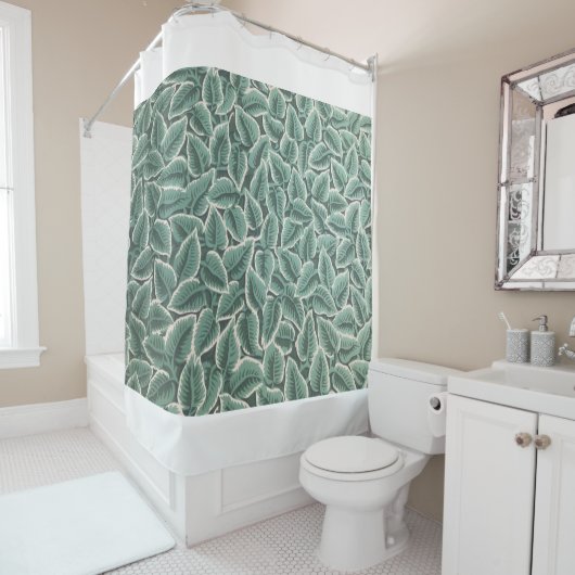 Jane Austen's Home Wallpaper Douchegordijn (In situ)