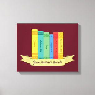 Jane Austen's Novels III Canvas Afdruk