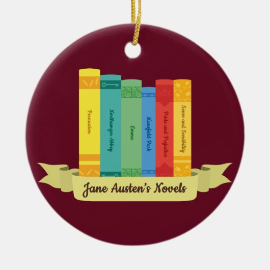 Jane Austen's Novels III Keramisch Ornament (Voorkant)