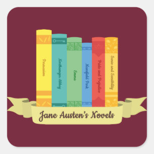 Jane Austen's Novels III Vierkante Sticker