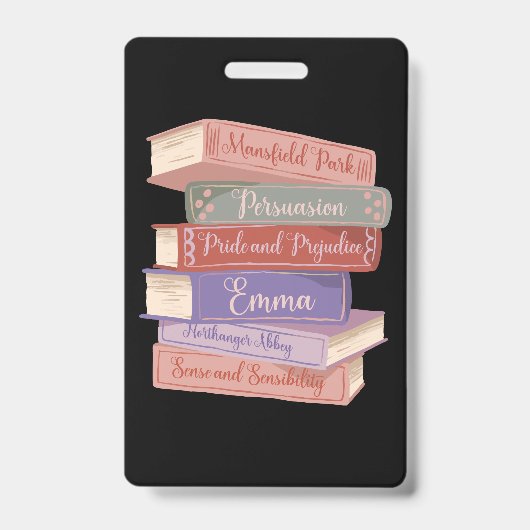 Jane Austen's Novels V Badge (Voorzijde)