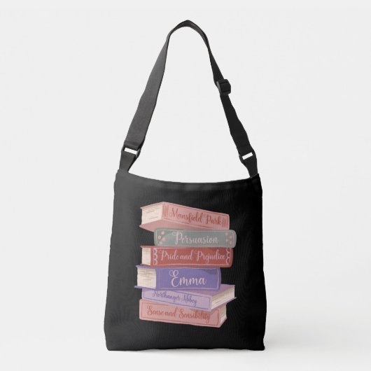 Jane Austen's Novels V Crossbody Tas (Voorkant)