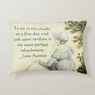 Jane Austen's Portrait +quote Accent Kussen