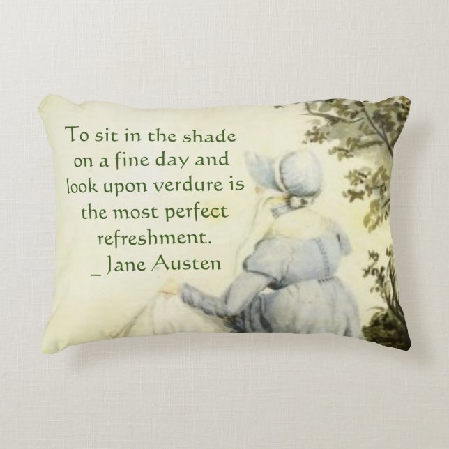 Jane Austen's Portrait +quote Accent Kussen (Voorkant)