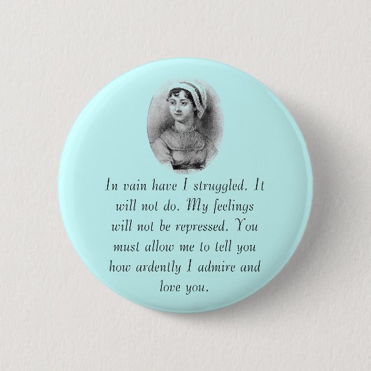 Jane Austen's Pride Ronde Button 5,7 Cm (Voorkant)