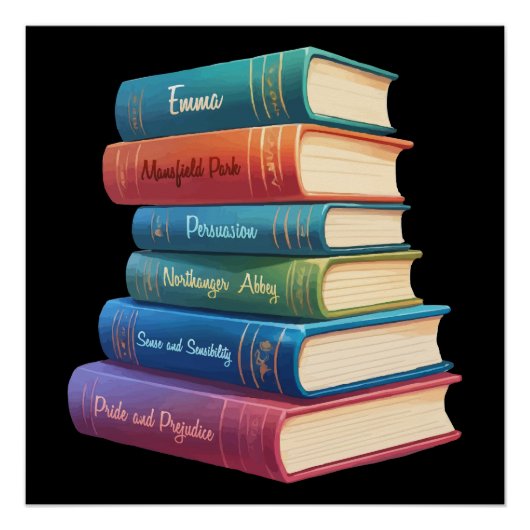 Jane Austen's romans VIII Perfect Poster (Voorkant)