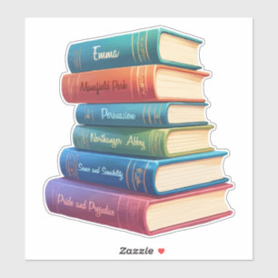 Jane Austen's romans VIII Sticker