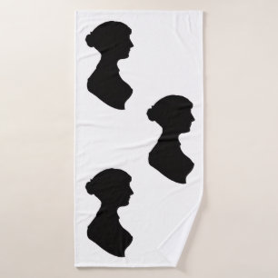 Jane Austens silhouet Badhanddoek