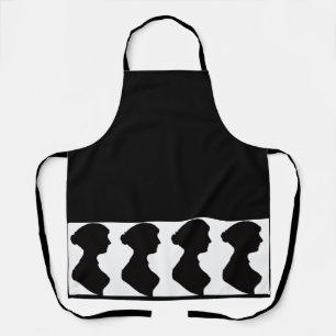Jane Austens Silhouet op Zwart Schort