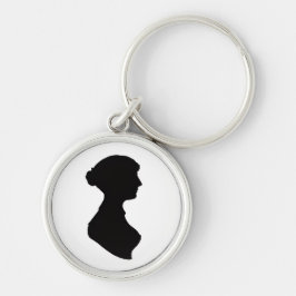 Jane Austen's Silhouette on a  Keychain