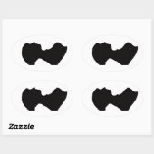 Jane Austen's Silhouette Oval Sticker (Feuille)