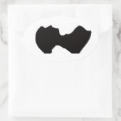 Jane Austen's Silhouette Oval Sticker (Sac)