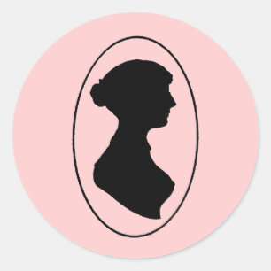 Jane Austen's Silhouette Ronde Sticker