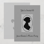 Jane Austen's Tea Party Invitation 3 Kaart (Voorkant / Achterkant)
