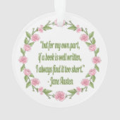 Jane Austin Quote voor boeklezers Ornament (achterkant)