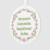 Jane Austin Quote voor boeklezers Ornament (voorkant)