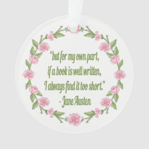 Jane Austin Quote voor boeklezers Ornament