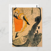 Jane Avril van Toulouse-Lautrec Briefkaart (Voorkant / Achterkant)