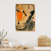 Jane Avril van Toulouse-Lautrec Poster (Keuken)