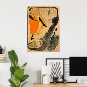 Jane Avril van Toulouse-Lautrec Poster (Thuiskantoor)