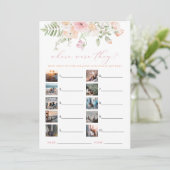 JANE Blush Floral Où Étaient-Ils La Carte De Jeu D (Debout devant)