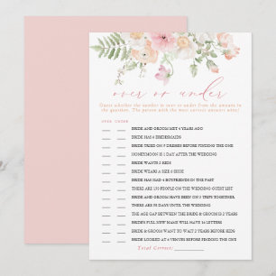 JANE Blush Floral sur ou sous la carte de jeu nupt