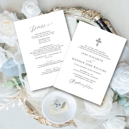 Jane Catholic Faire-part de mariage avec RSVP