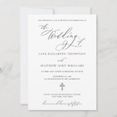Jane Christian Faire-part de mariage avec RSVP (Devant)