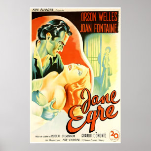 Jane Eyre 1943 AFFICHE IMPRIMÉE 40s Vintage Hollyw
