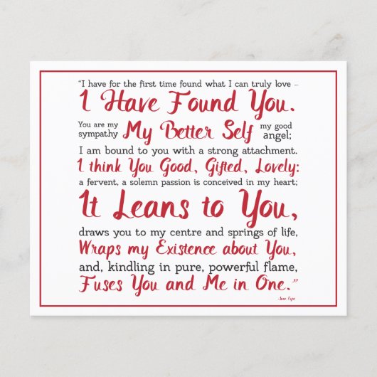 Jane Eyre Better Self Love Valentijn (Voorkant)