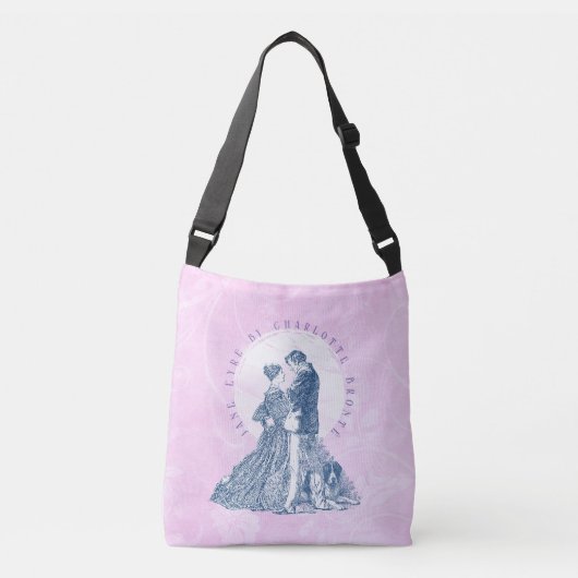 Jane Eyre en Edward Rochester met Pilot Pink Crossbody Tas (Voorkant)
