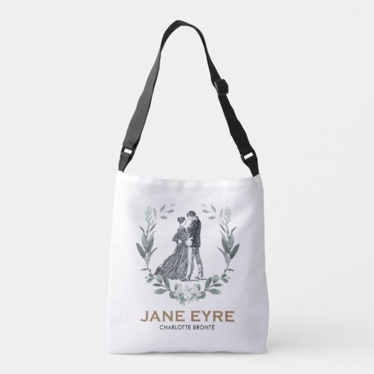 Jane Eyre en Edward Rochester met Wreath Crossbody Tas (Achterkant)