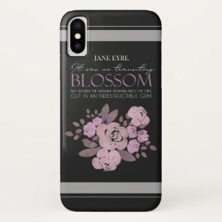 Jane Eyre - Geen overgangsbloesem - Rozen Black iPhone X Hoesje