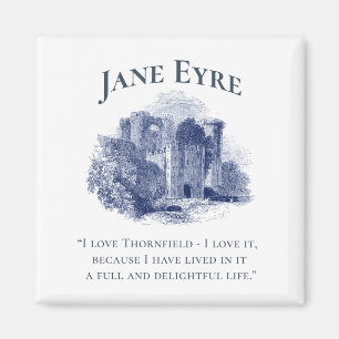 Jane Eyre - I Love Thornfield - Castle Square Magneet