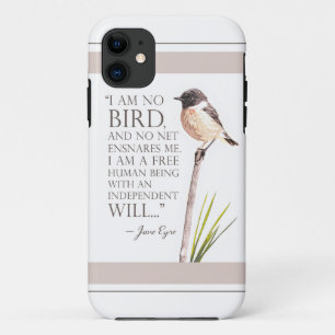 Jane Eyre - ik ben geen vogel - bruine vogel iPhone 11 Hoesje