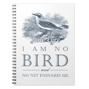 Jane Eyre - Ik ben geen vogel -  vogel Notitieboek