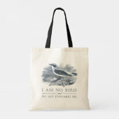 Jane Eyre - ik ben geen vogel -  vogel Tote Bag (Achterkant)