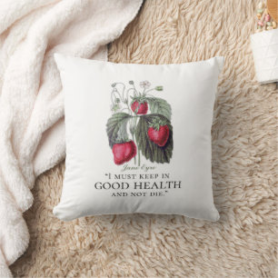 Jane Eyre - Keep in Good Health - aardbeien Kussen