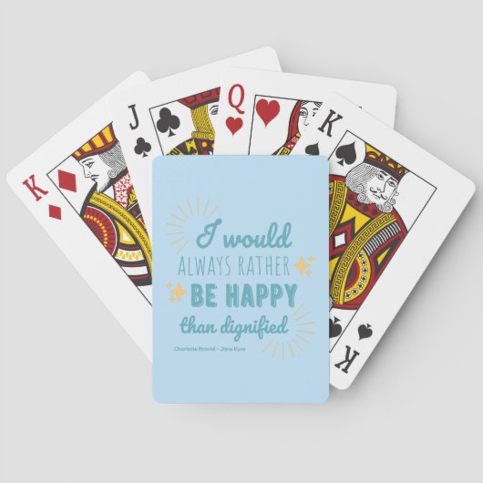 Jane Eyre Quote I - Blue Edition Pokerkaarten (Achterkant)