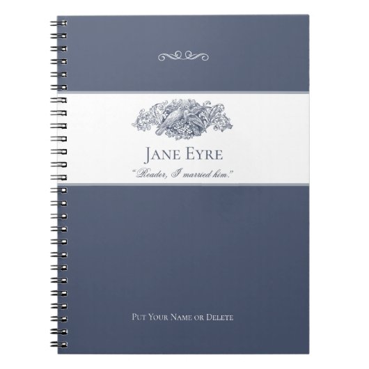 Jane Eyre - Reader ik trouwde hem - Doves Dark Gra Notitieboek (Voorkant)