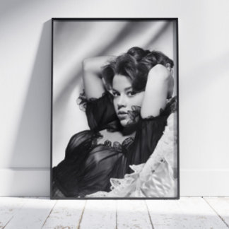 Jane Fonda Poster ~ Zwart en Wit ~ Wanddecoratie
