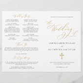 Jane Gold Full Mass katholieke bruiloft Programma (Voorkant)